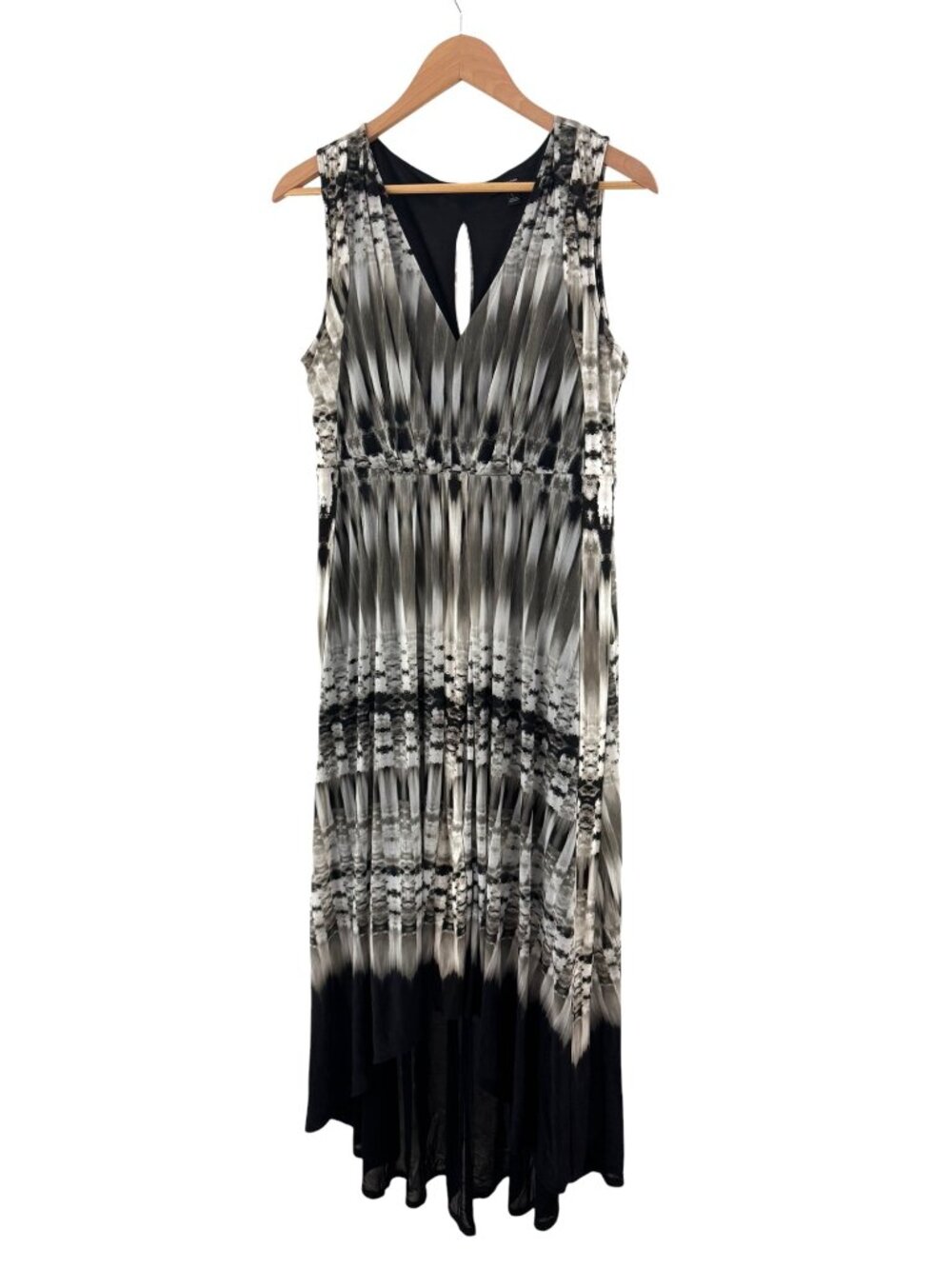 Simply Vera Vera Wang Geomtric Print Sleeveless Hi-Low Maxi Dress‎ Size L Summer